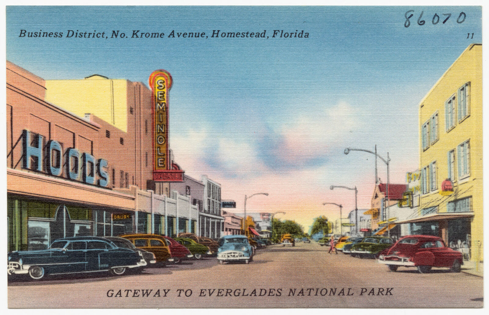 Business district, No. Krome Avenue, Homestead, Florida, Boston Public Library - undated