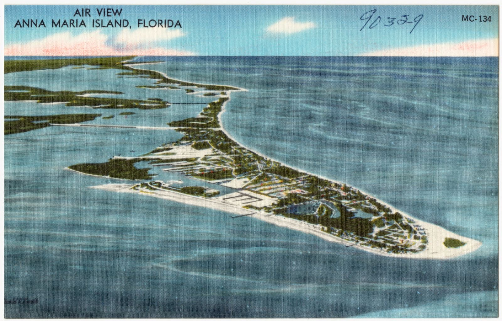 Air view Anna Maria Island, Florida, Boston Public Library - undated