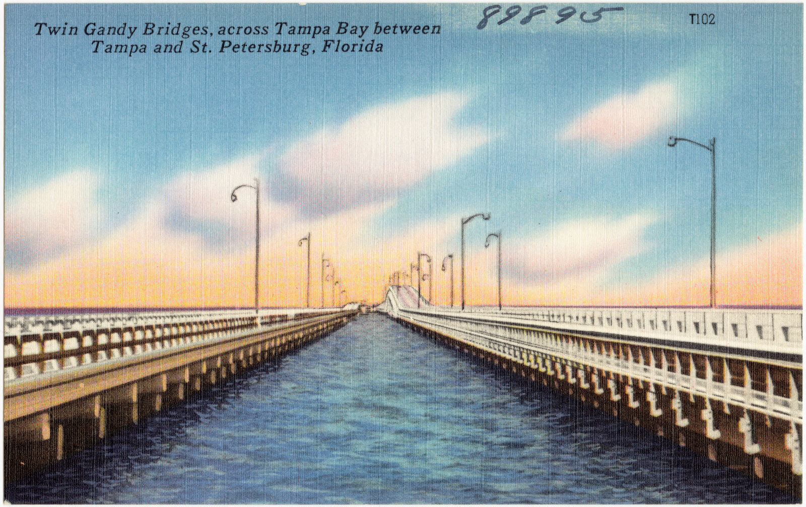 Twin Gandy Bridges, across Tampa Bay between Tampa and St. Petersburg, Florida, Boston Public Library - undated