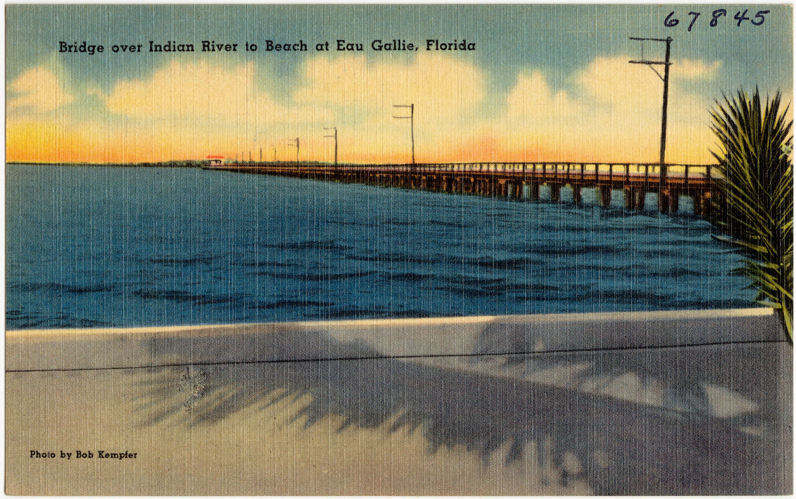 Bridge over Indian River at Eau Gallie, Florida, Boston Public Library - undated