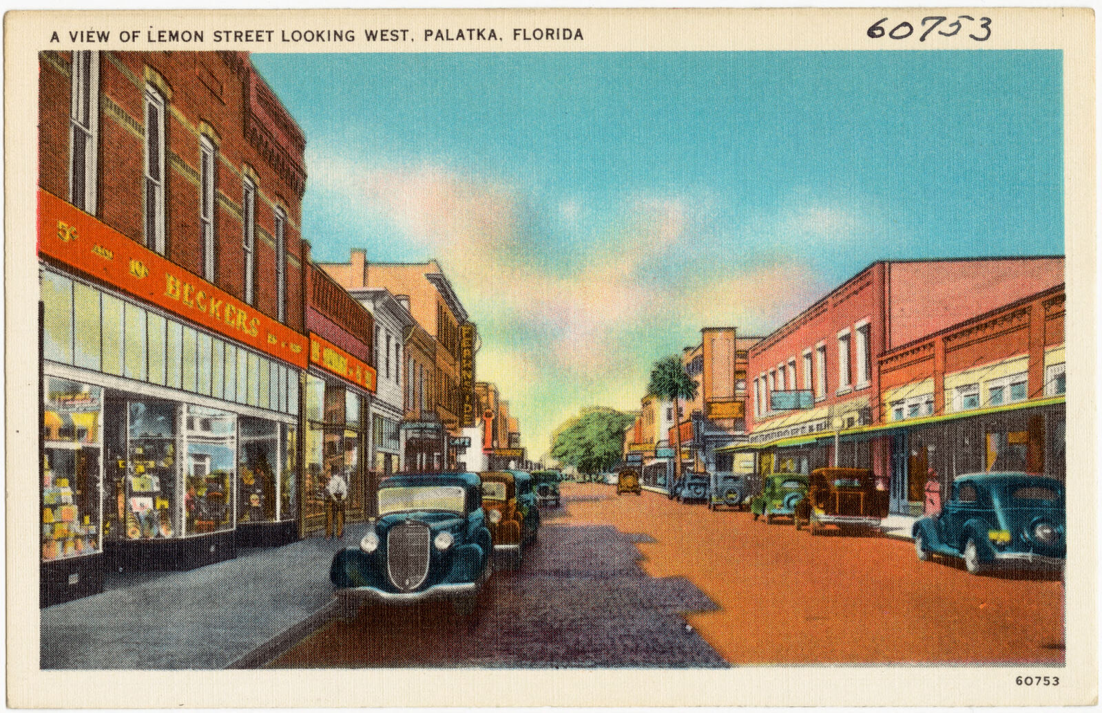A view of Lemon Street looking west, Palatka, Florida, Boston Public Library - undated