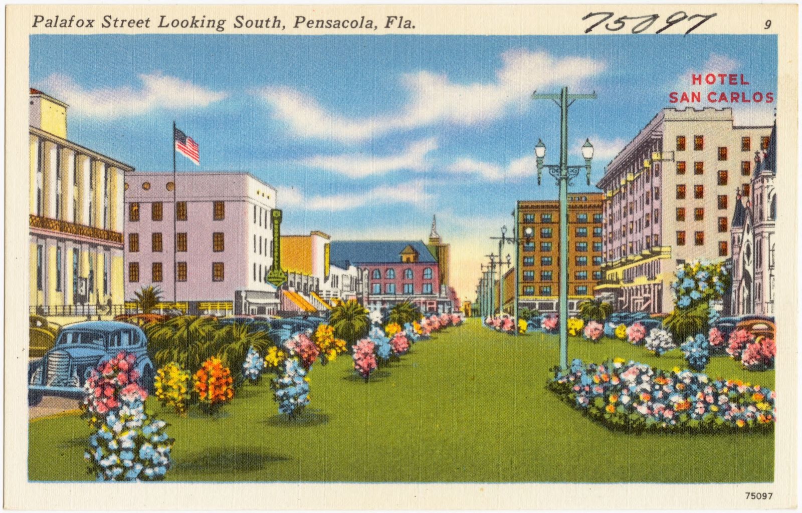 Palafox Street looking south, Pensacola, Florida, Boston Public Library - undated