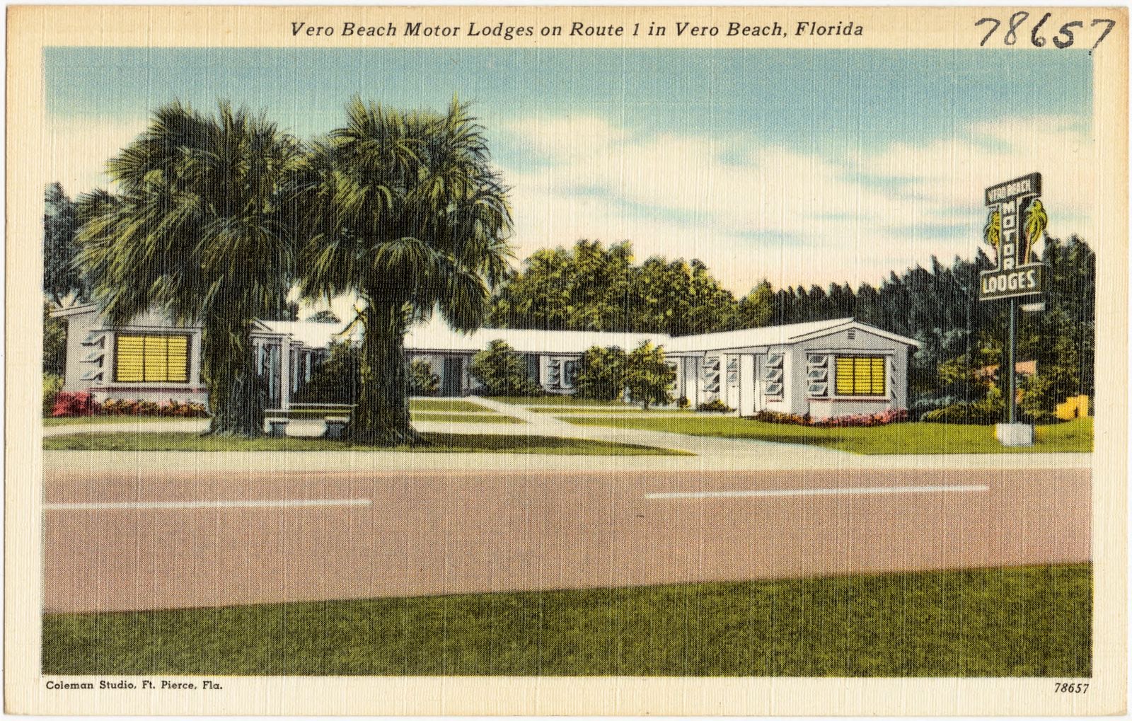 Vero Beach Motor Lodges on Route 1 in Vero Beach, Florida, Boston Public Library - undated