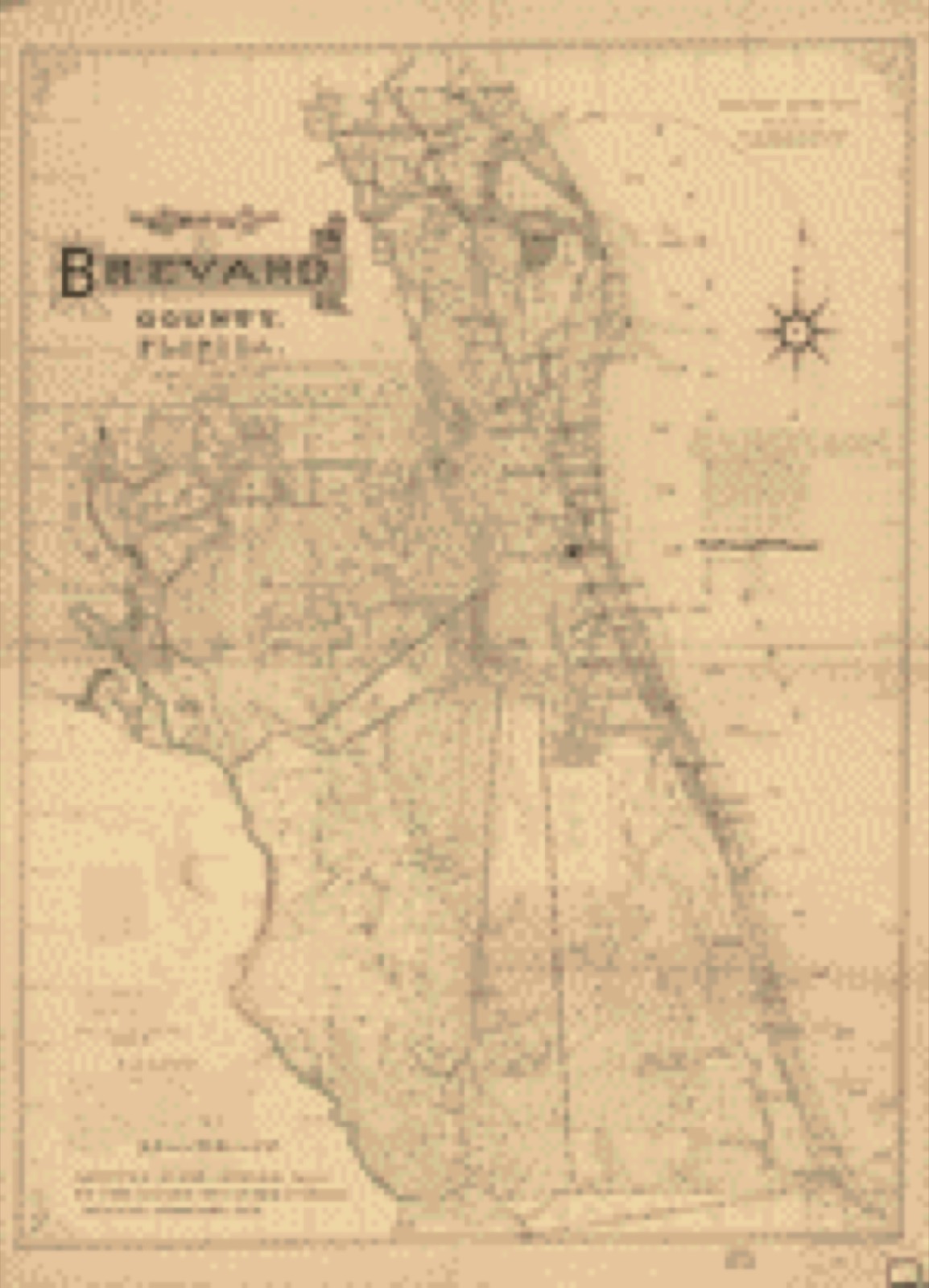 Land ownership map, 1893 - Map of Brevard County, Florida