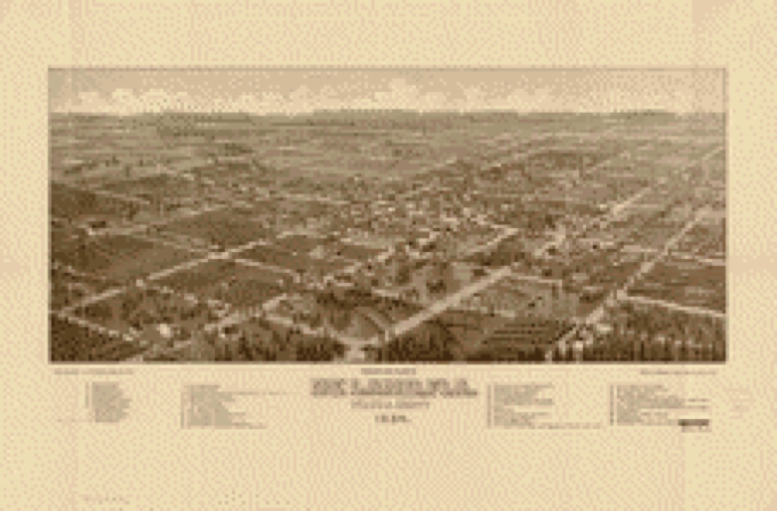 Bird's-eye view, 1884 - Bird's eye view of De Land, Fla., Volusia County, 1884
