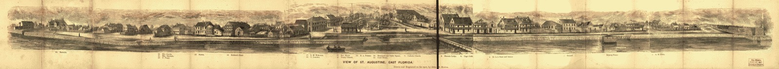 Bird's-eye view, 1855 - View of St. Augustine, East Florida