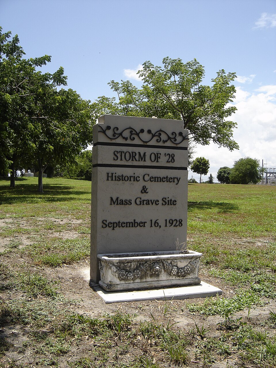 Photograph of Hurricane of 1928 African American Mass Burial Site