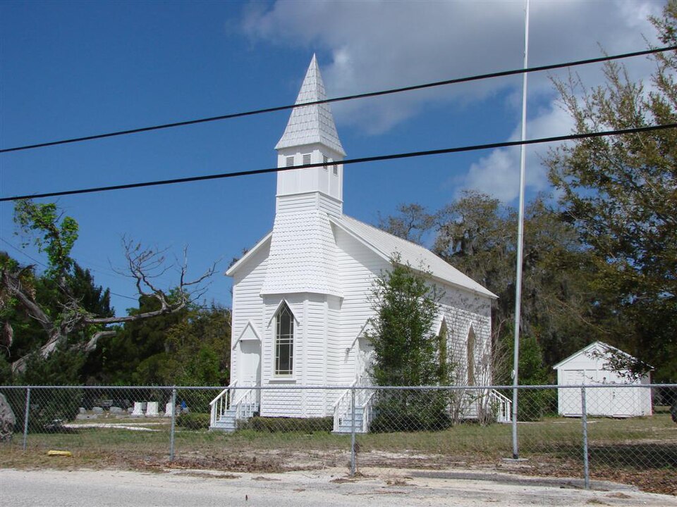 Photograph of La Grange Church and Cemetery