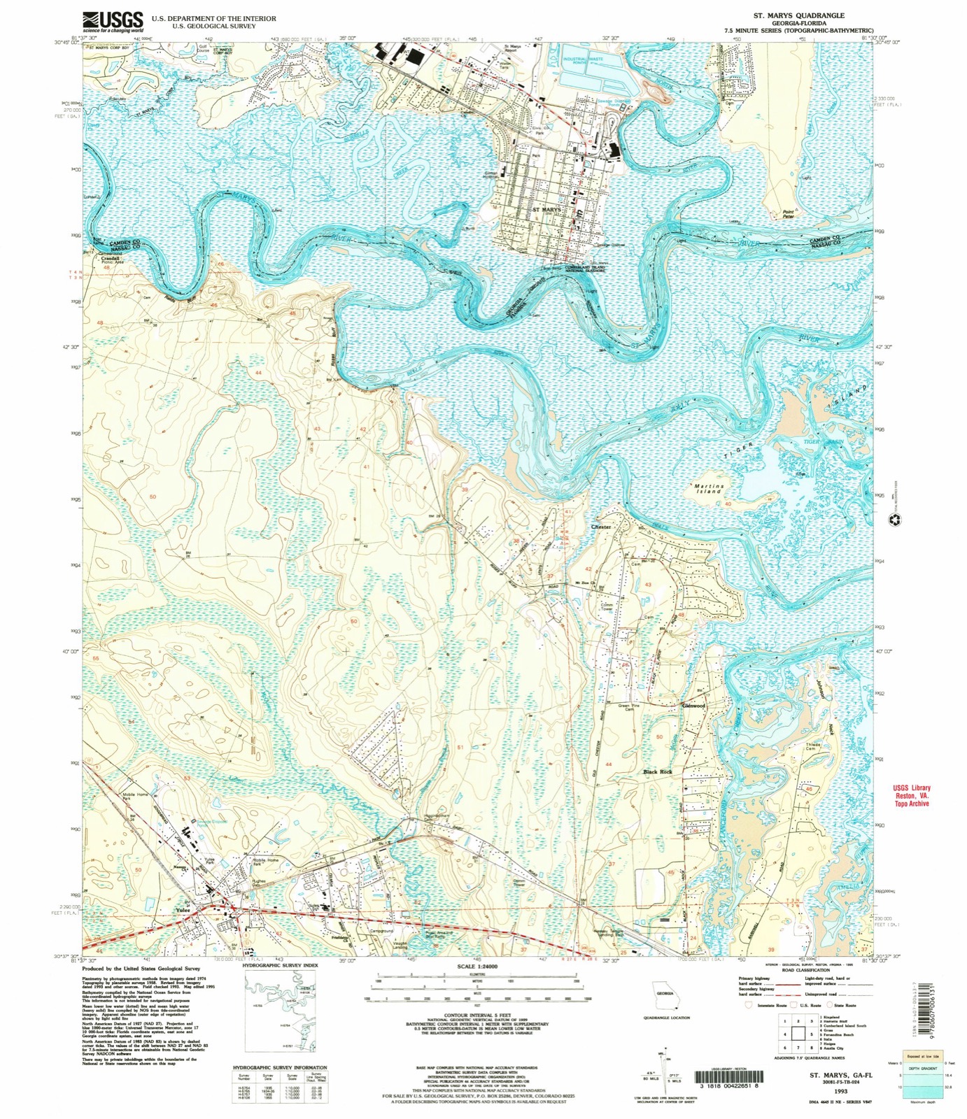 Topographic sheet of Glenwood, surveyed 1993
