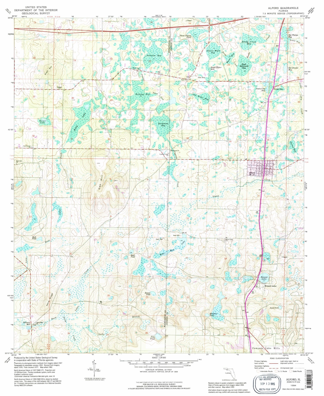 Topographic sheet of Kent Mill, surveyed 1994