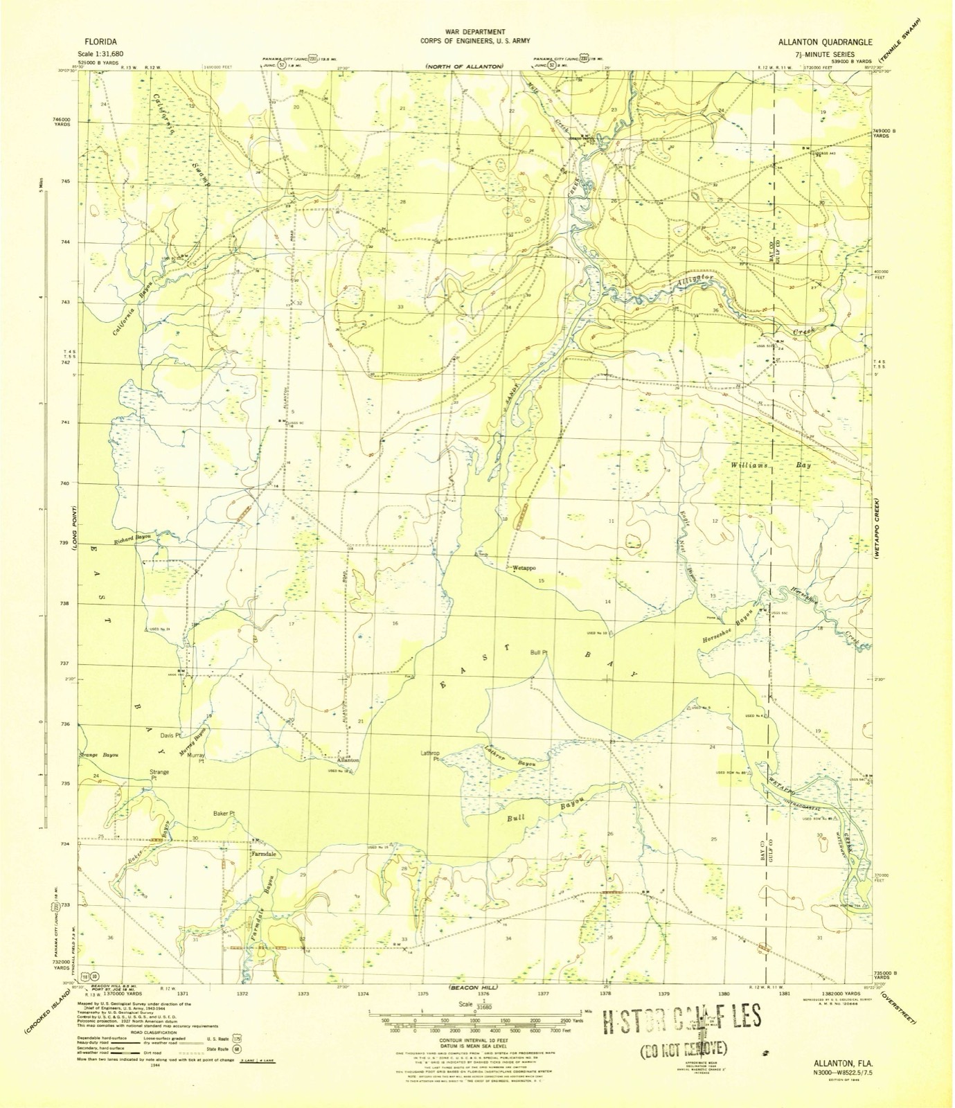 Topographic sheet of Wetappo, surveyed 1945