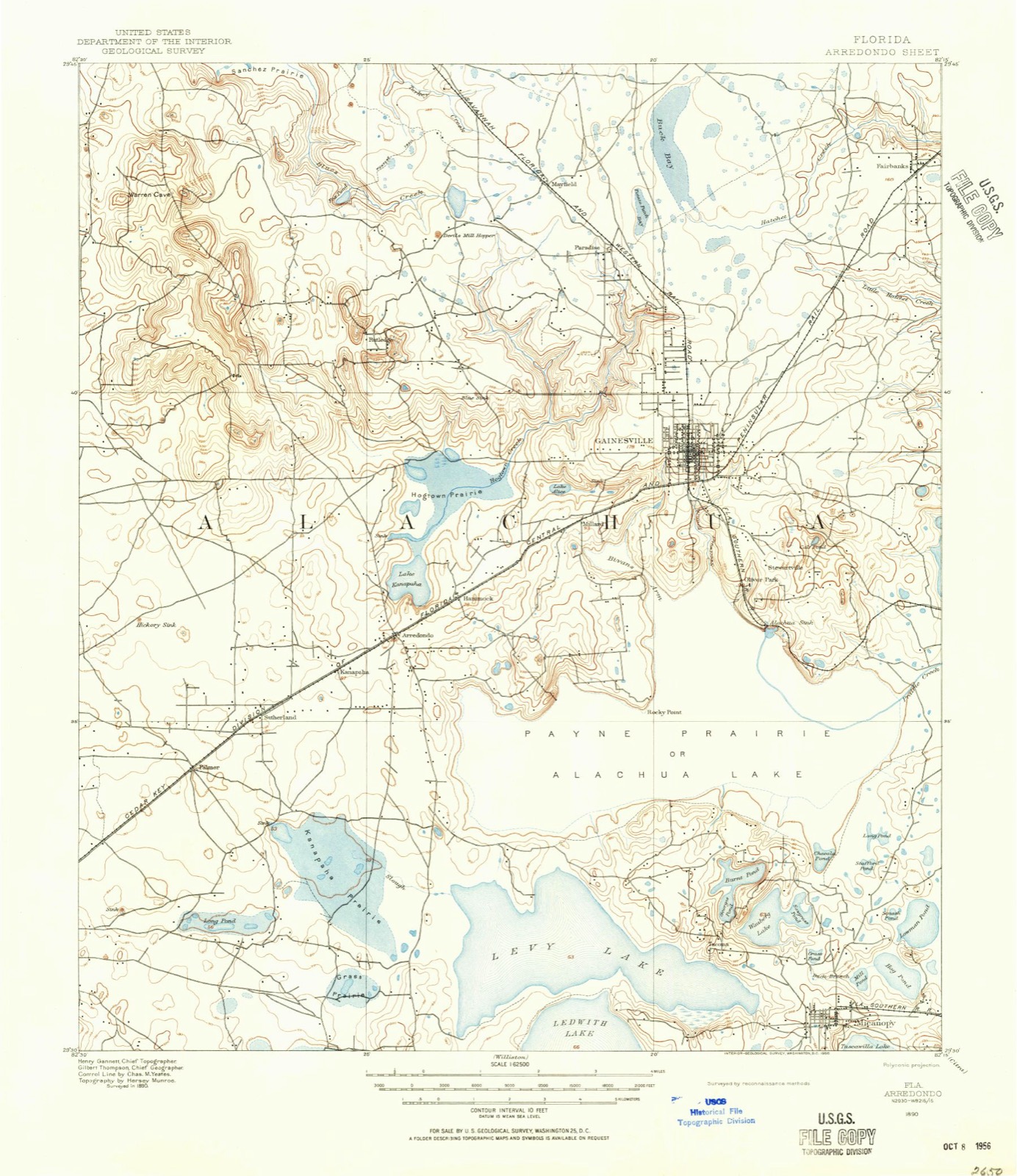 Topographic sheet of Clinch, surveyed 1890