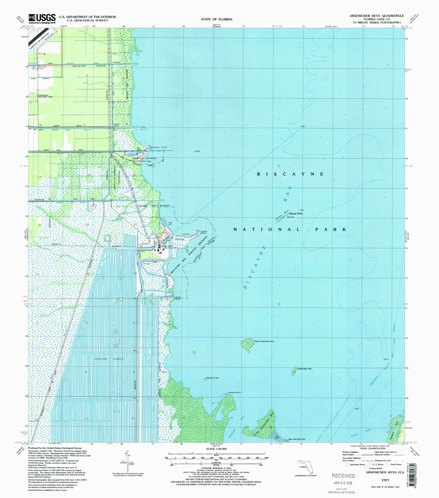 Topographic sheet of Cutter Bank, surveyed 1997