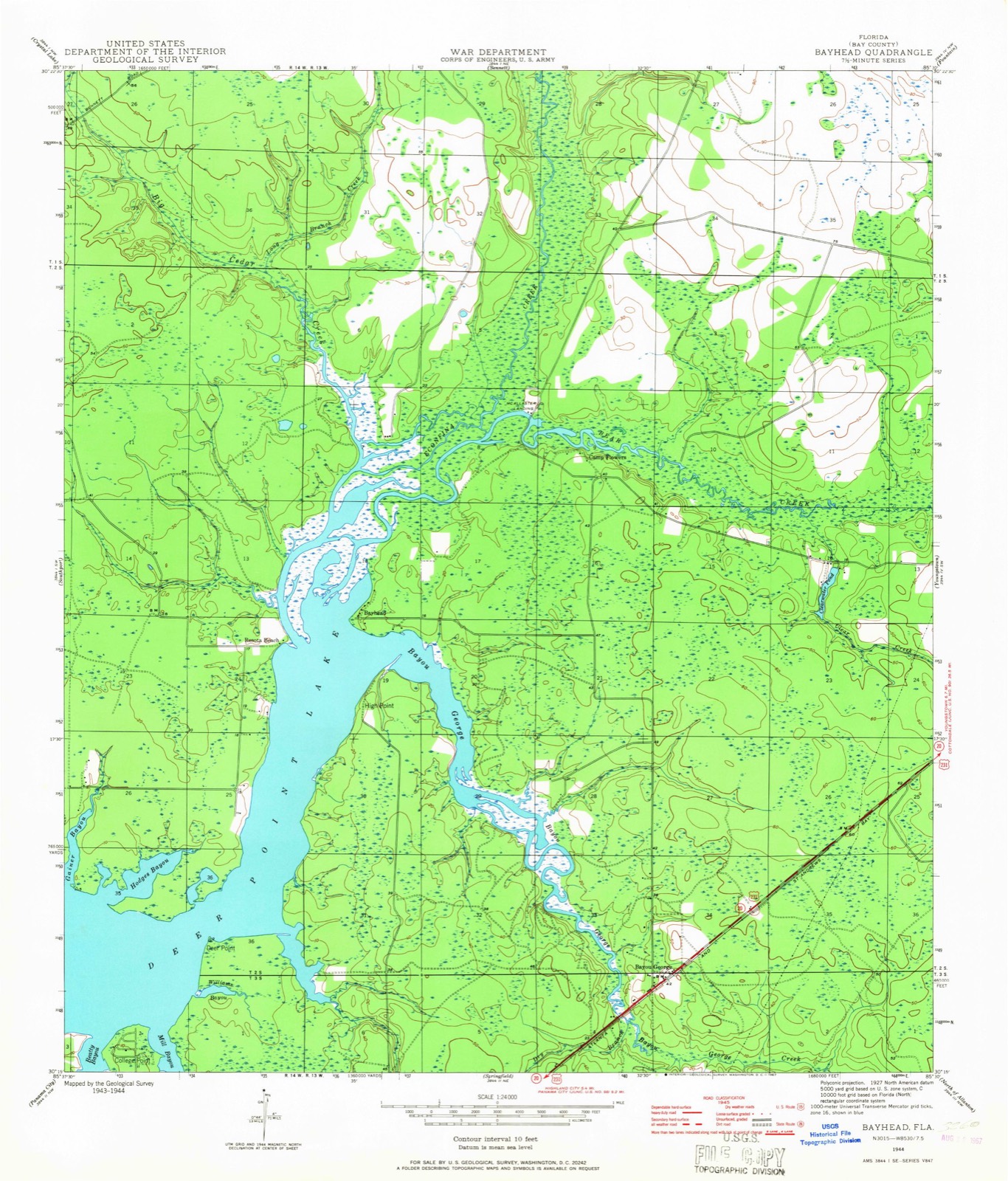 Topographic sheet of Majette, surveyed 1944
