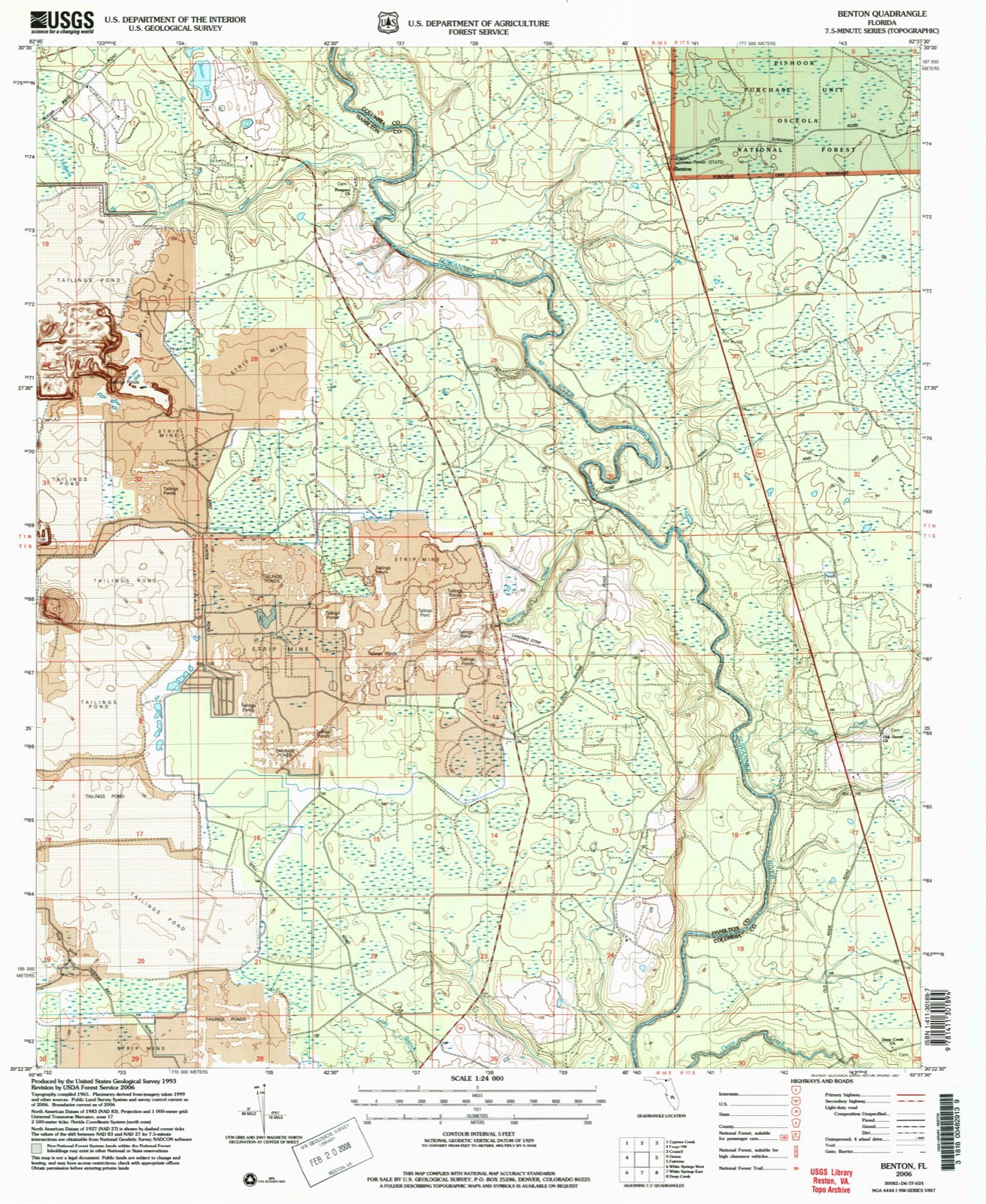 Topographic sheet of Benton, surveyed 2006