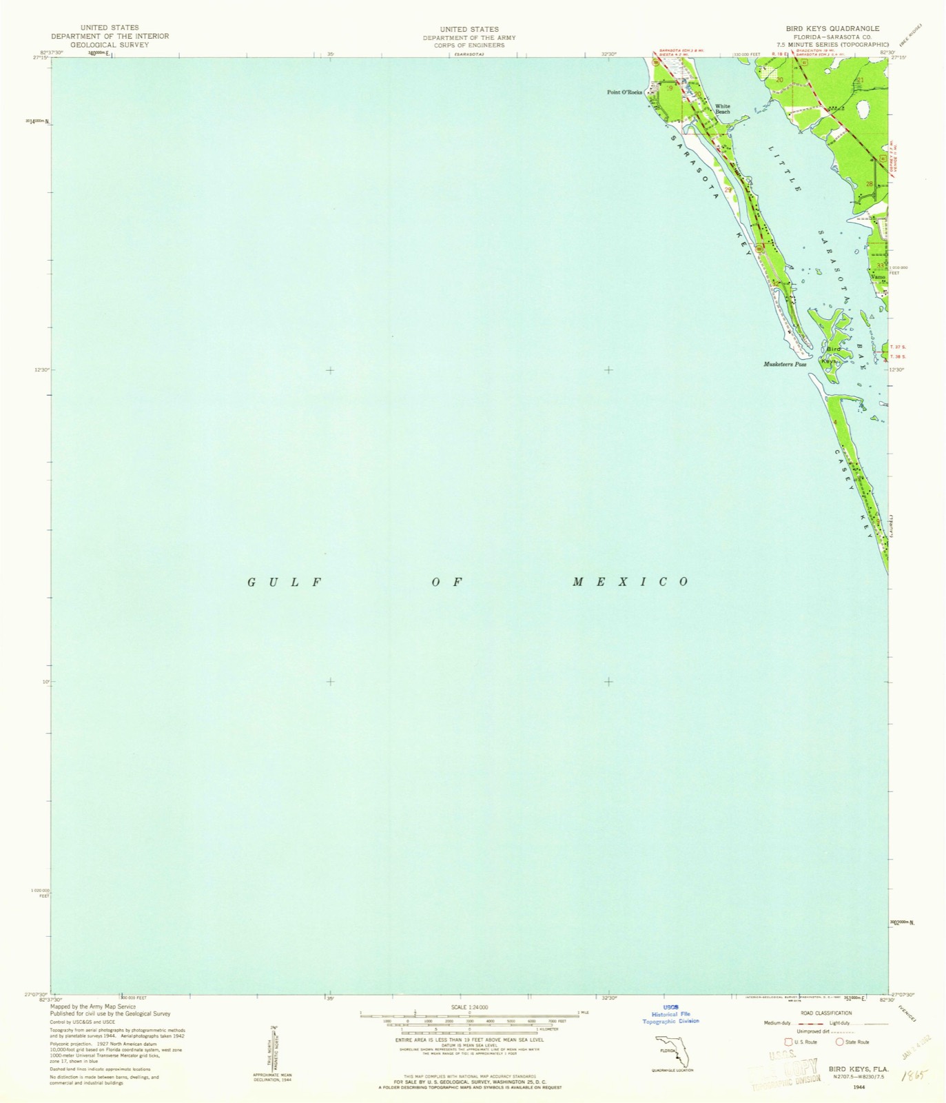 Topographic sheet of Point O'Rocks, surveyed 1944