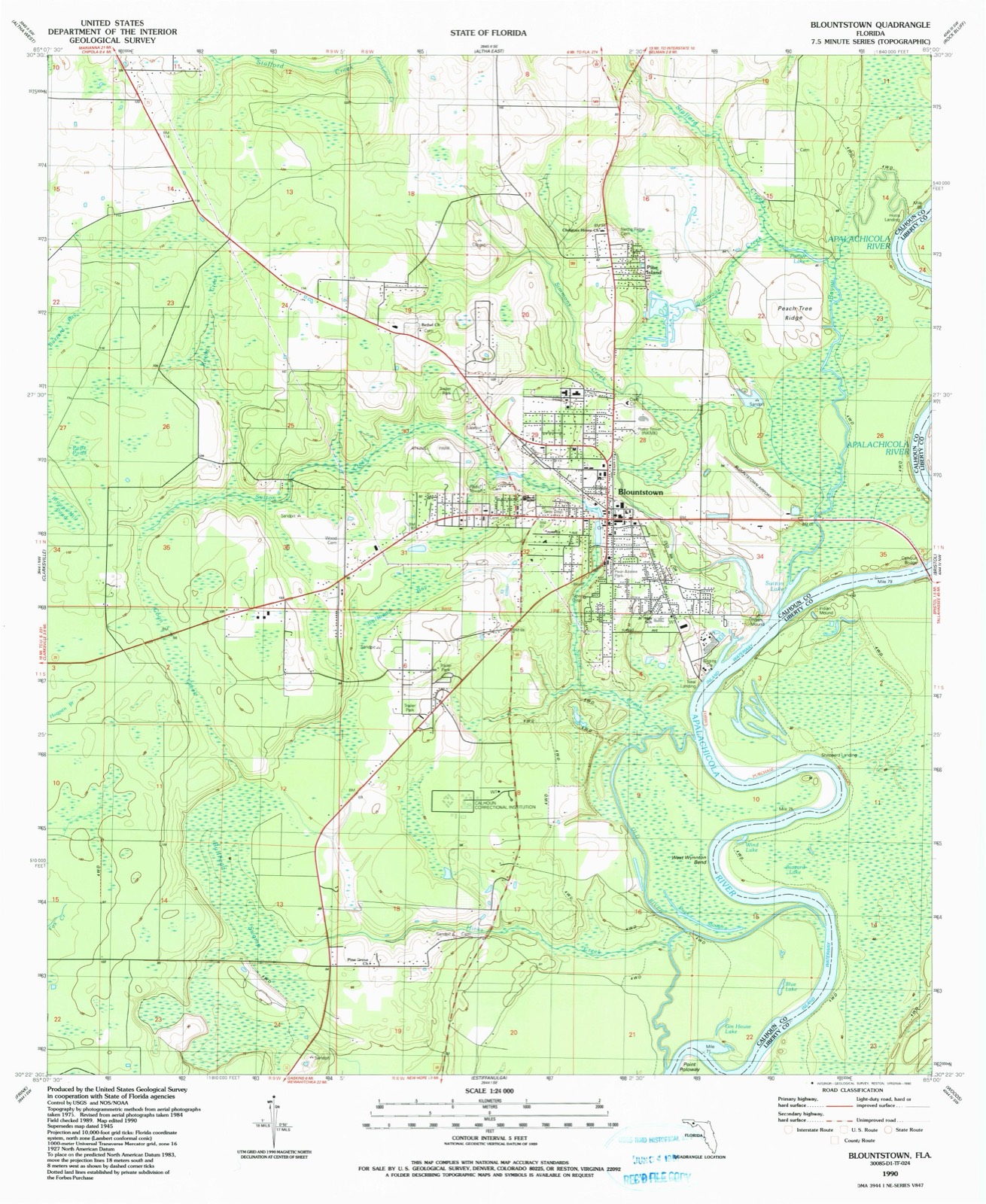 Topographic sheet of Pine Island, surveyed 1990