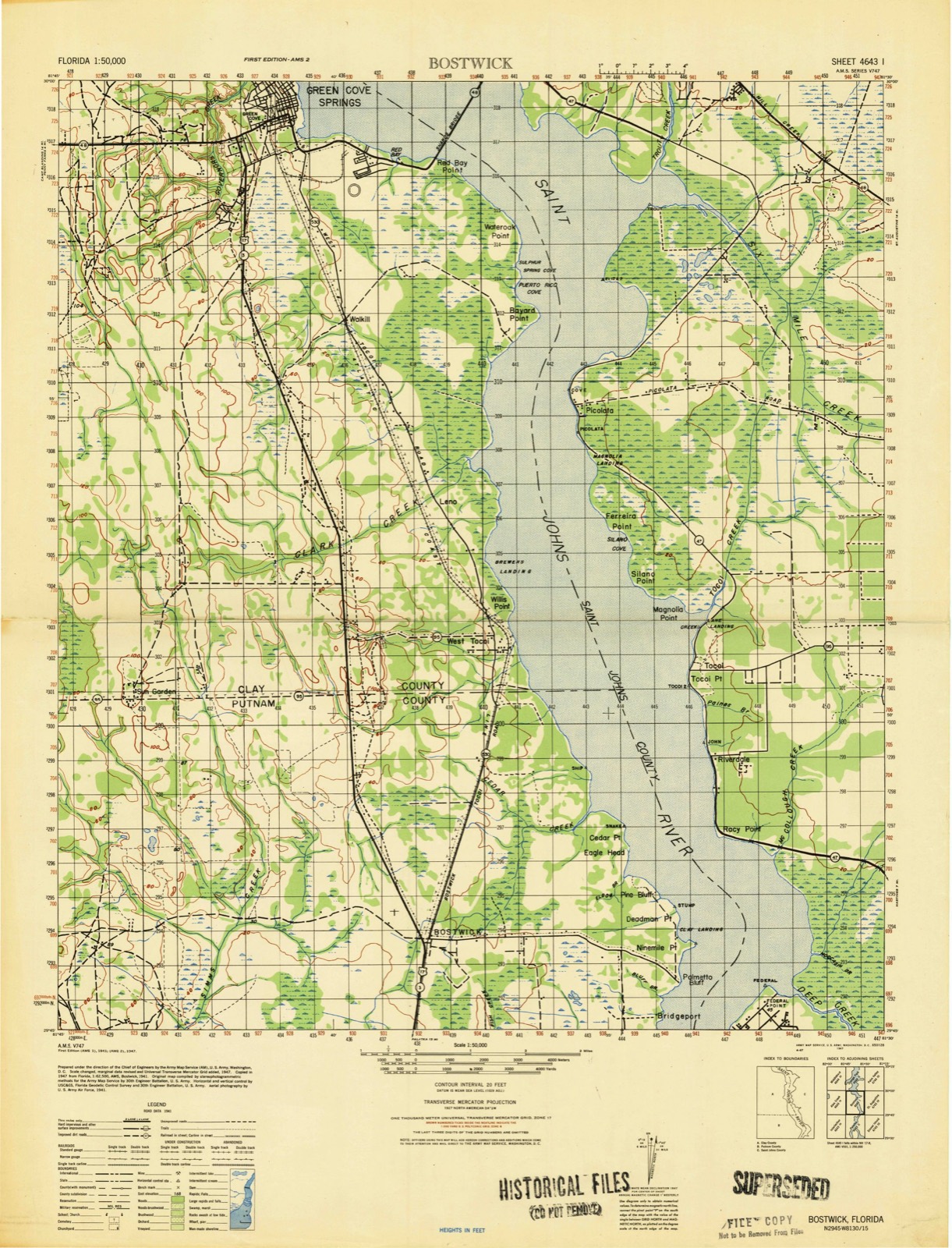 Topographic sheet of West Tocoi, surveyed 1947
