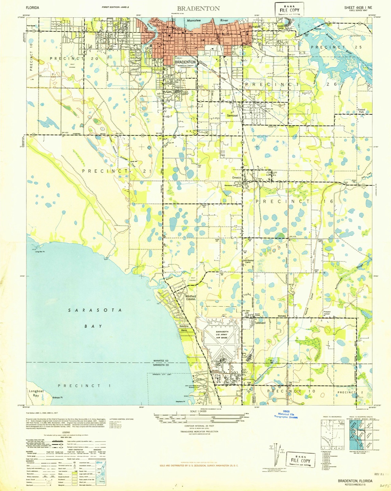 Topographic sheet of Eastgate, surveyed 1947