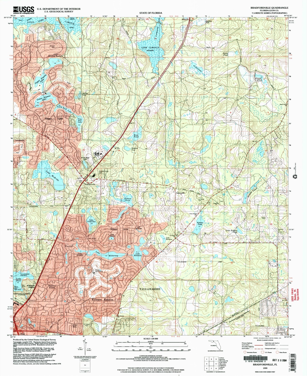 Topographic sheet of Centerville, surveyed 1999