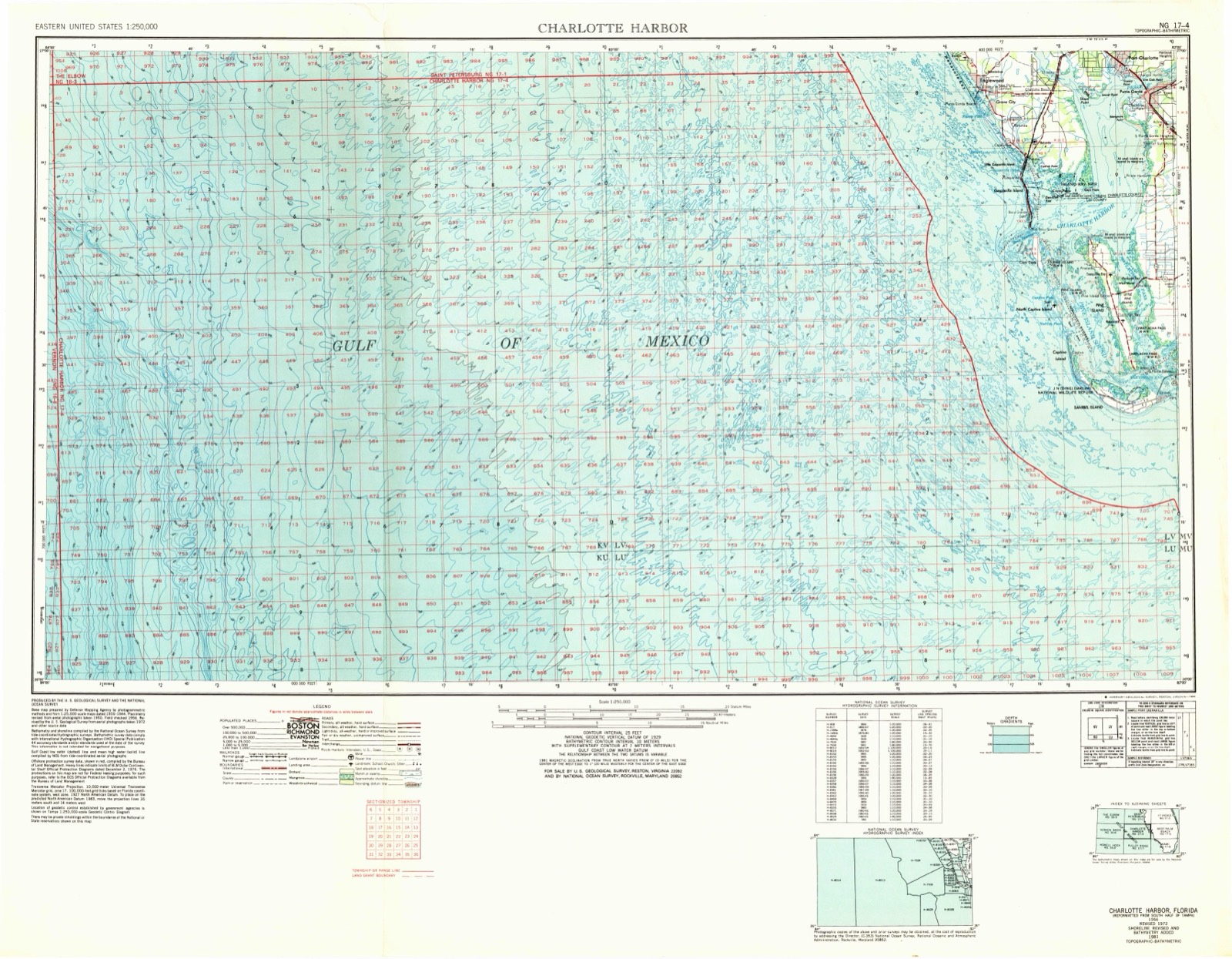 Topographic sheet of Pineland, surveyed 1956