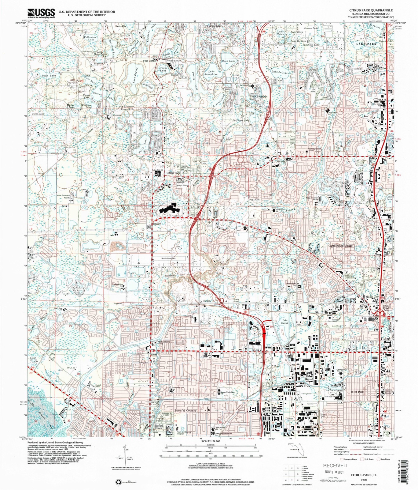 Topographic sheet of Cosme, surveyed 1998