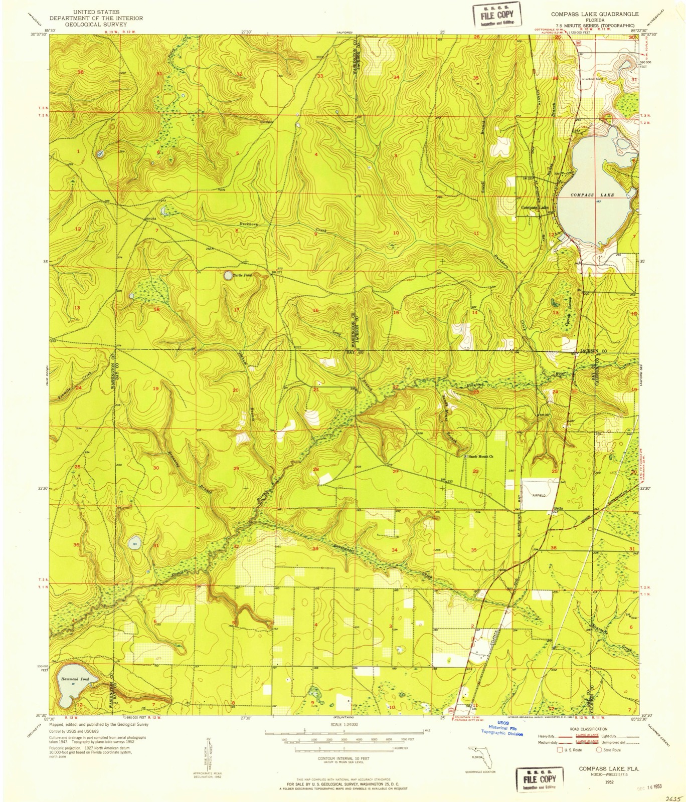 Topographic sheet of Betts, surveyed 1952