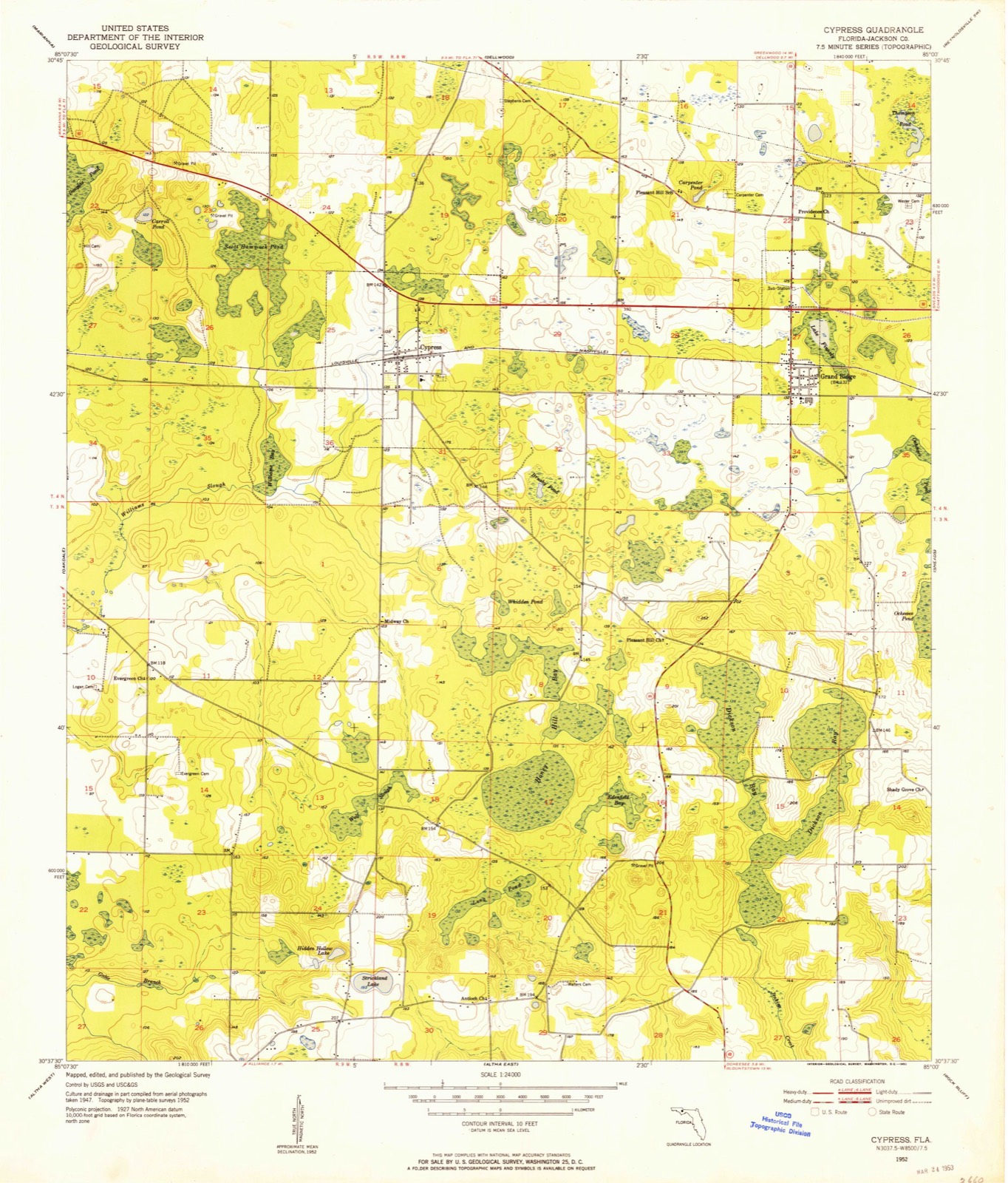Topographic sheet covering Robert Lee Norton House, surveyed 1952