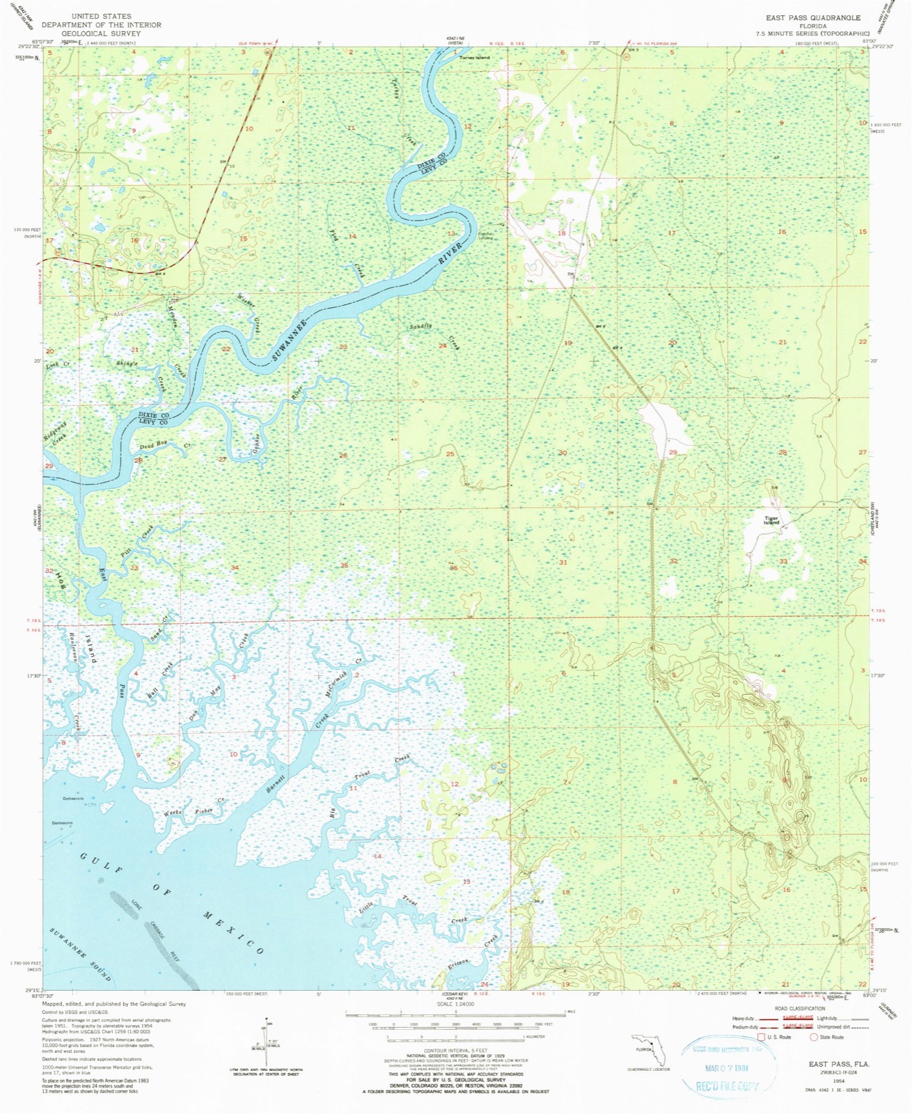 Topographic sheet of Beech Creek (historical), surveyed 1954