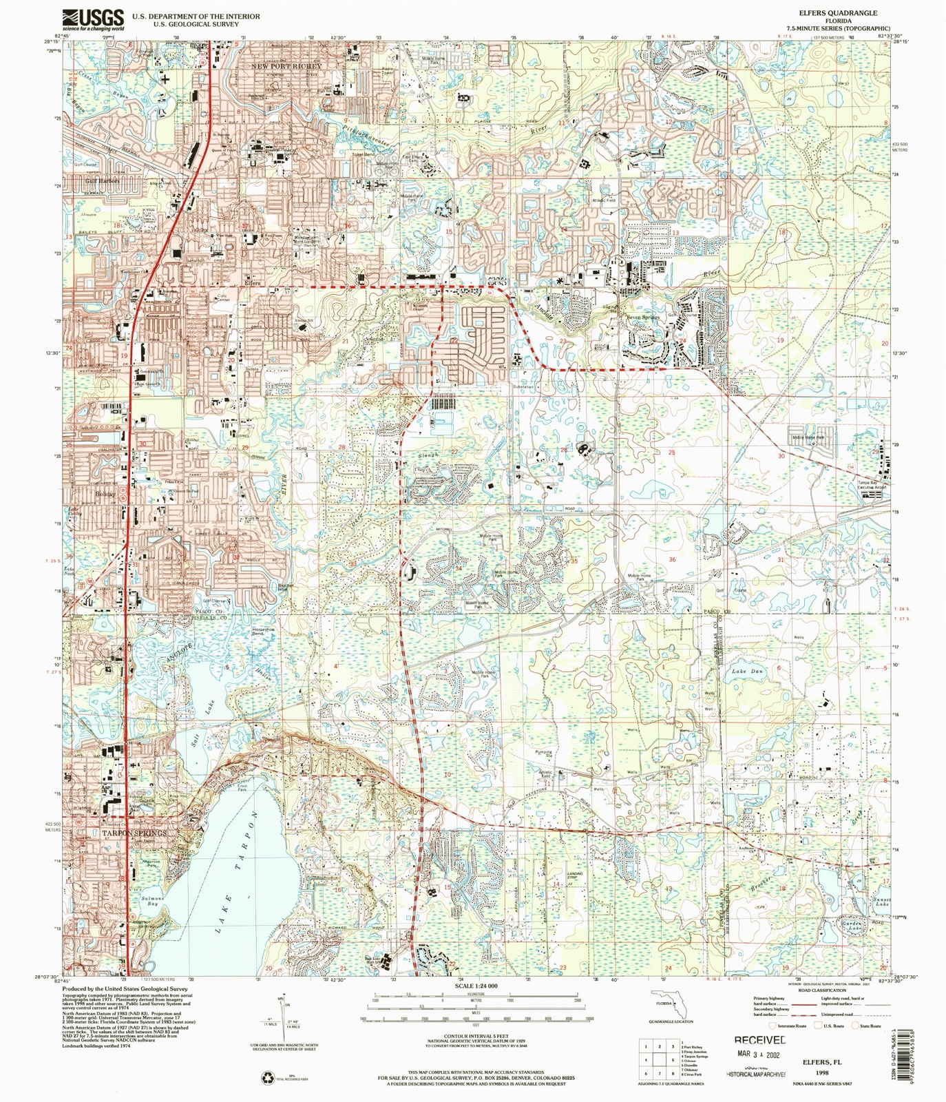 Topographic sheet of Trinity, surveyed 1998
