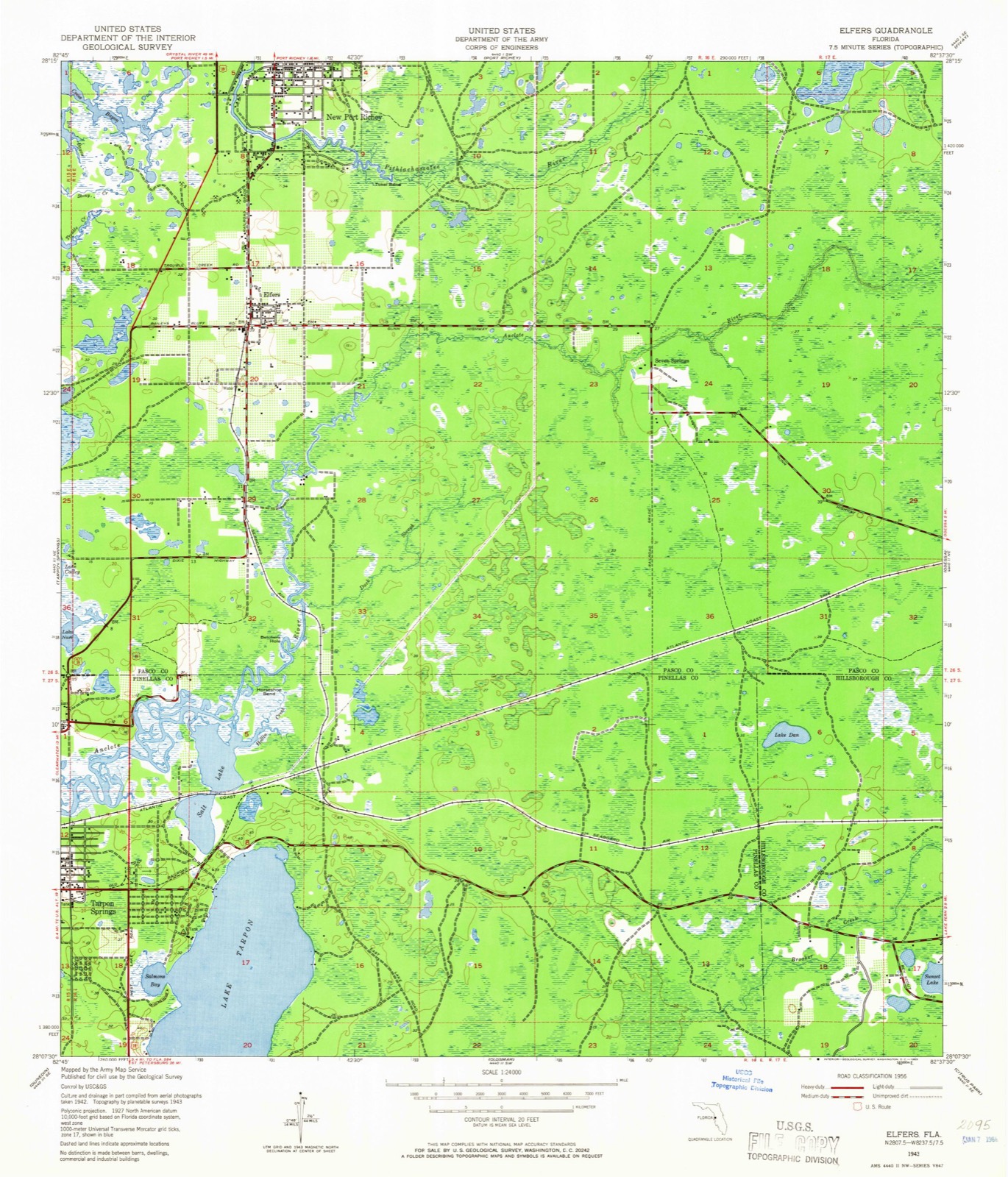 Topographic sheet of Trinity, surveyed 1943