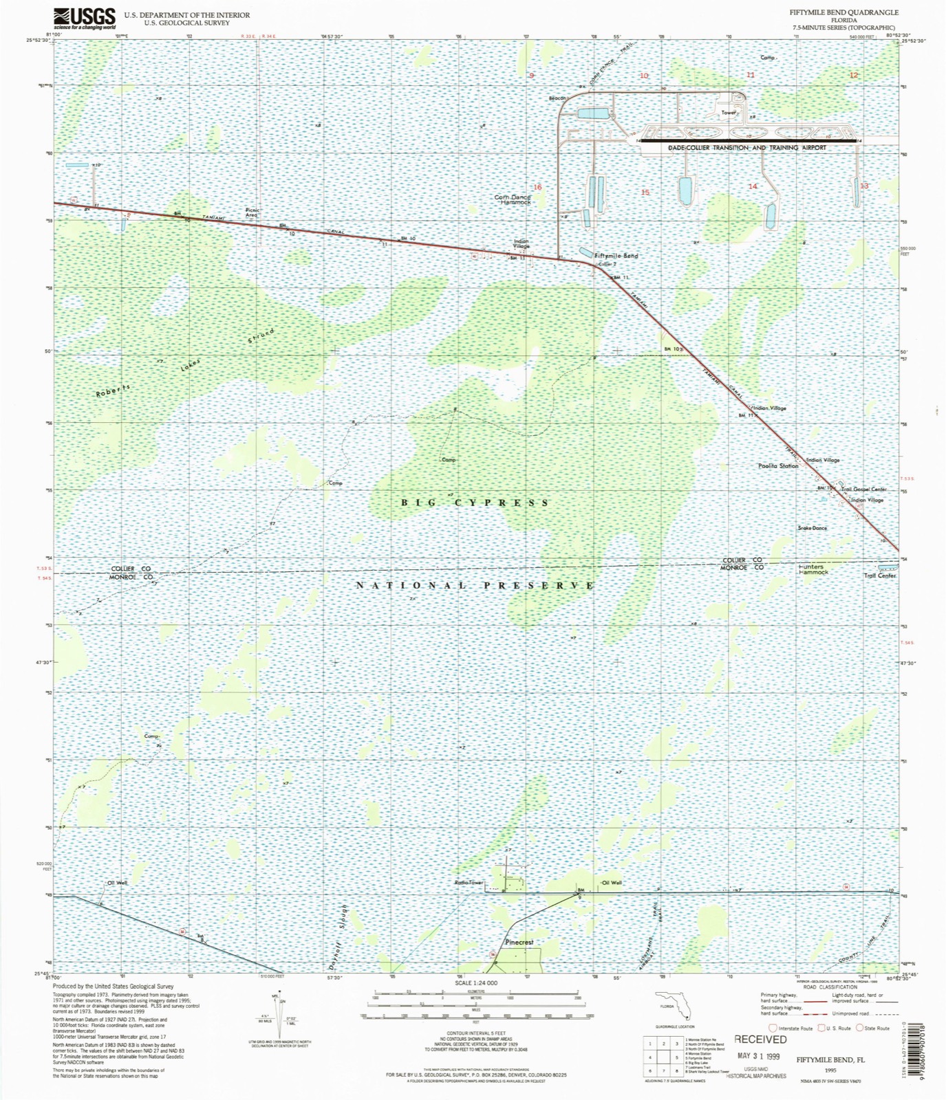 Topographic sheet of Trail Center, surveyed 1995