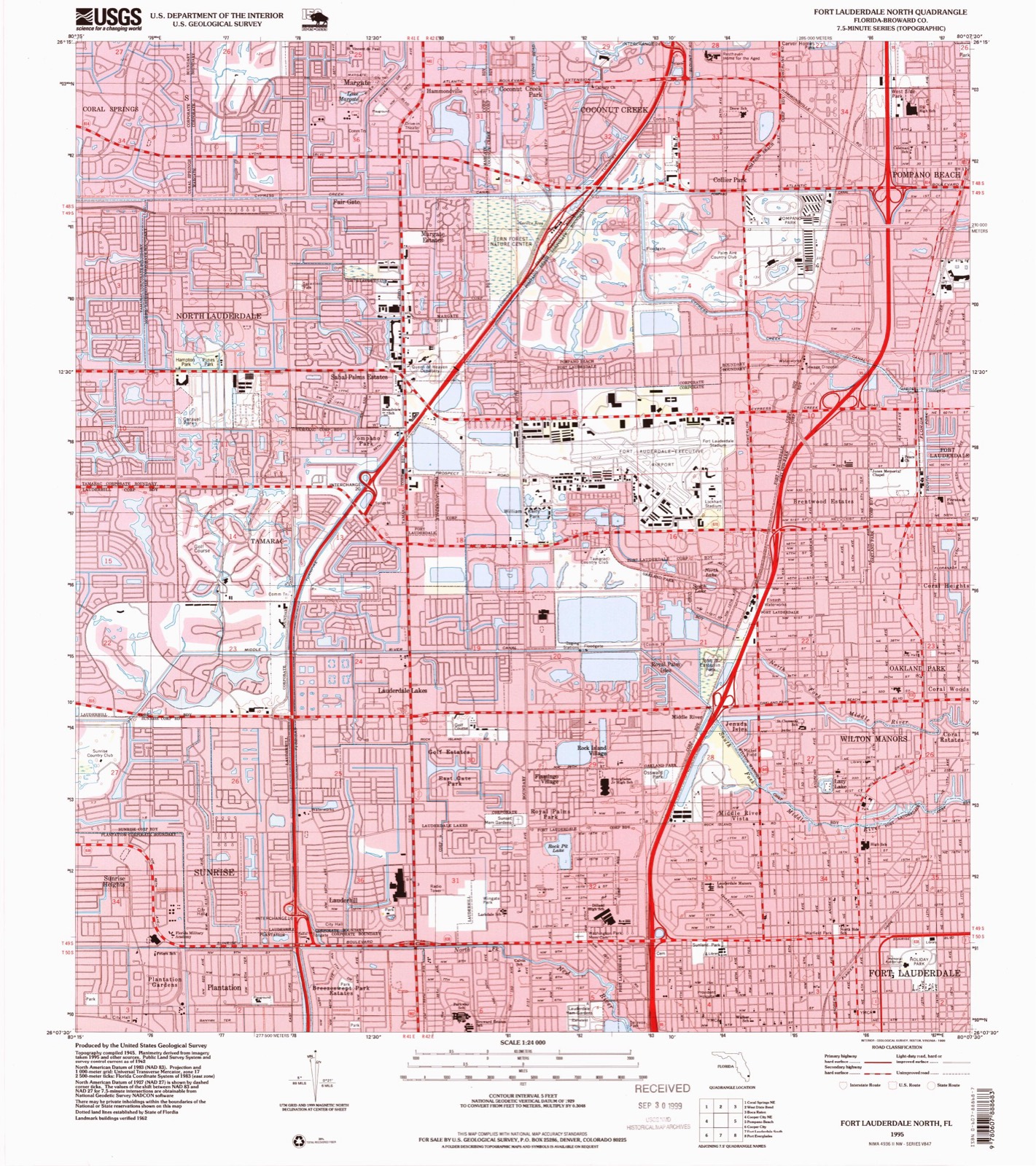 Topographic sheet of Collier Estates, surveyed 1995