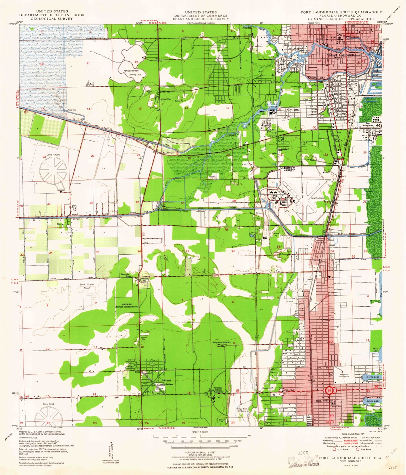 Topographic sheet of Riverland, surveyed 1949