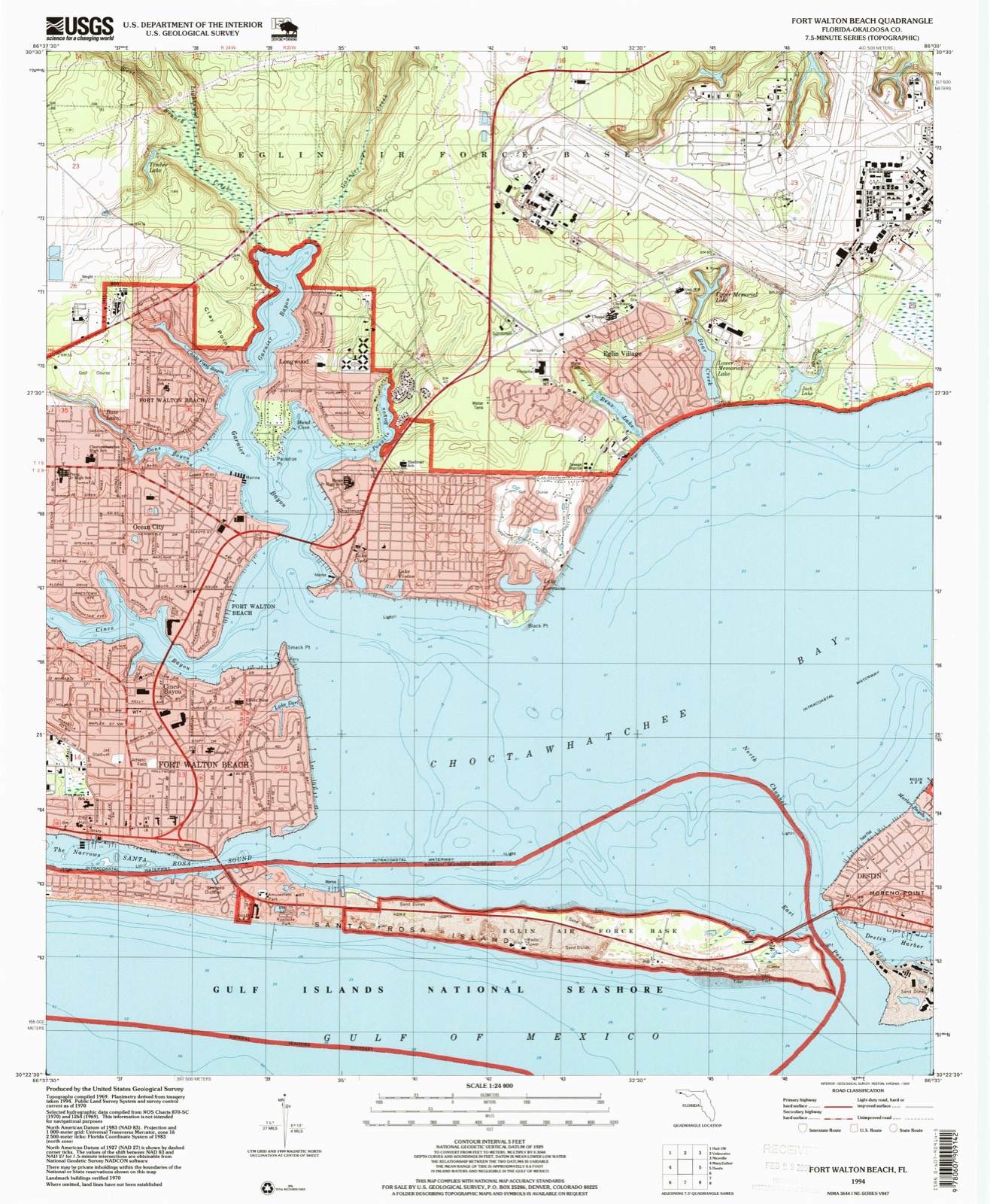 Topographic sheet of Shalimar, surveyed 1994