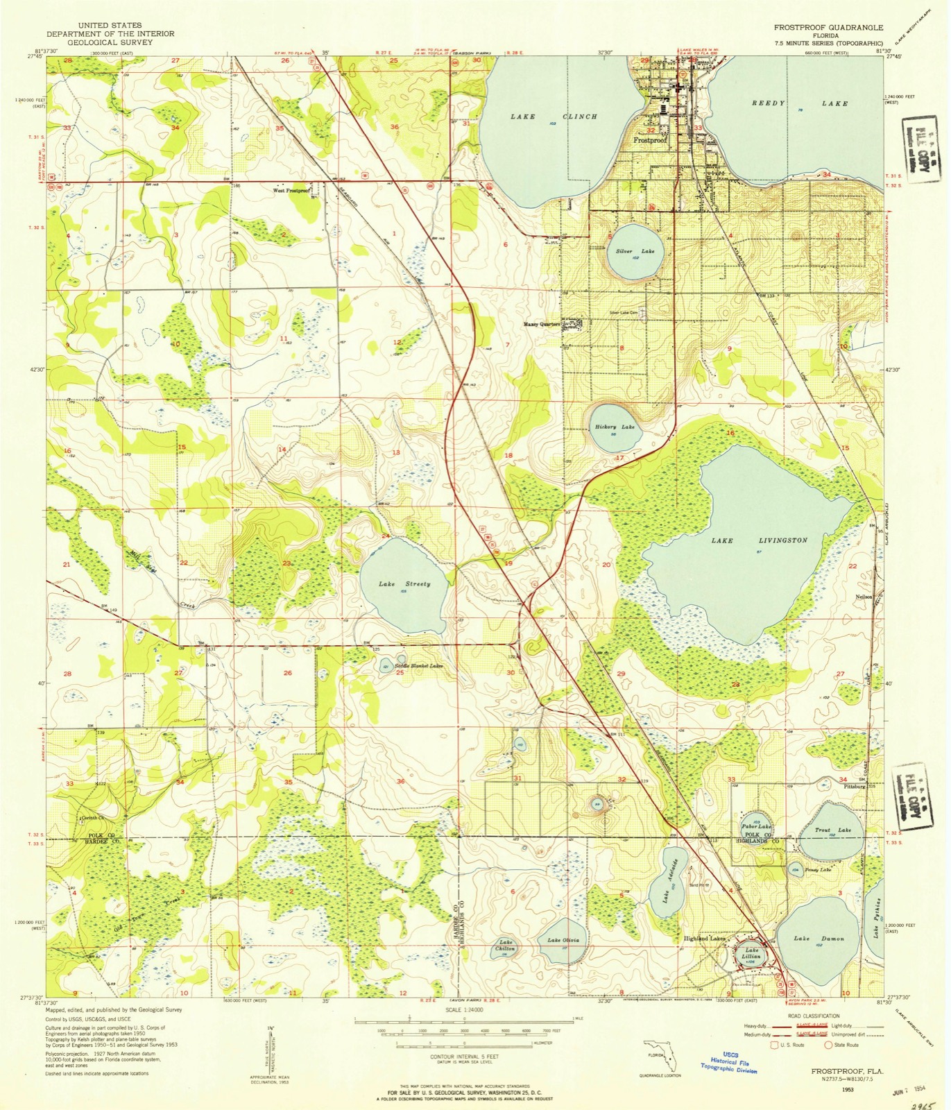 Topographic sheet of Pittsburg, surveyed 1953
