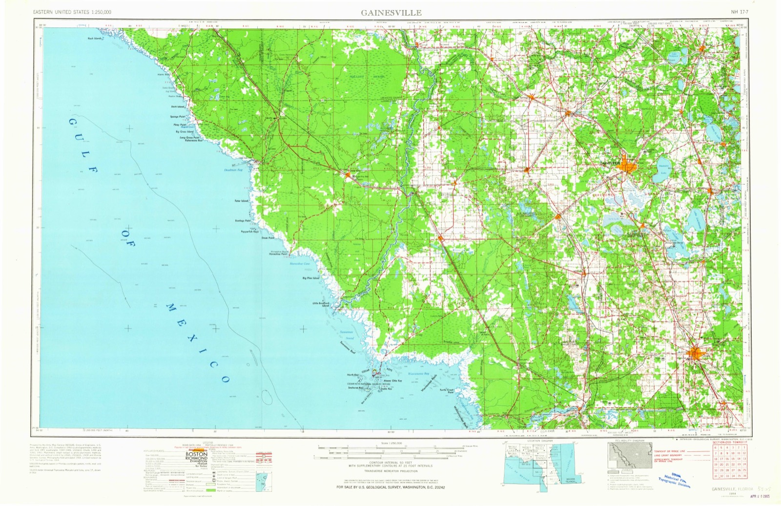 Topographic sheet of Beetree Ford, surveyed 1954