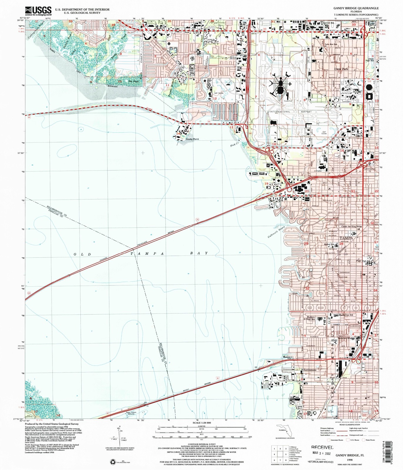 Topographic sheet of Sunset Beach, surveyed 1998