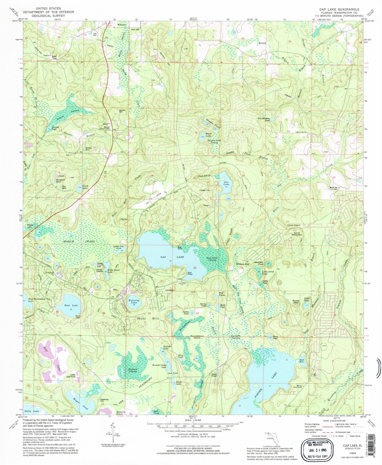Topographic sheet of Grantham, surveyed 1994