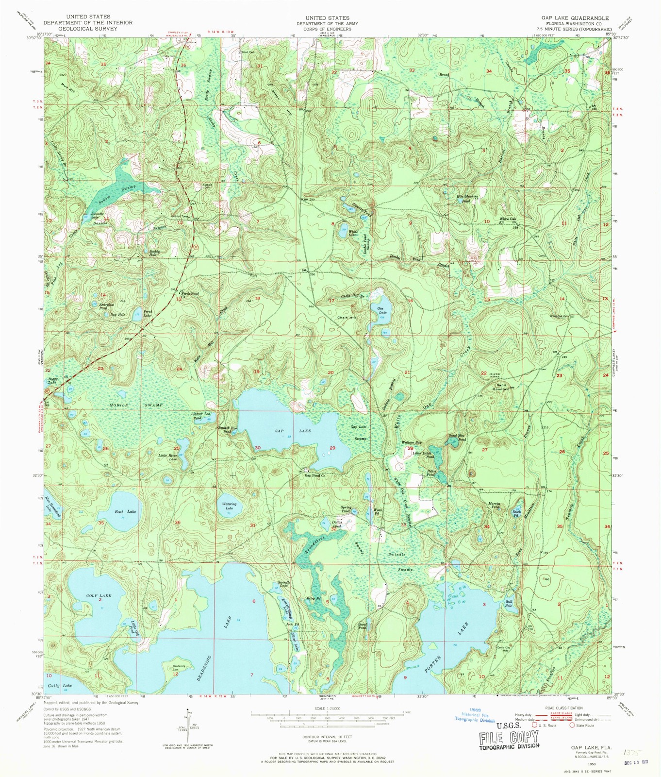 Topographic sheet of Grantham, surveyed 1950
