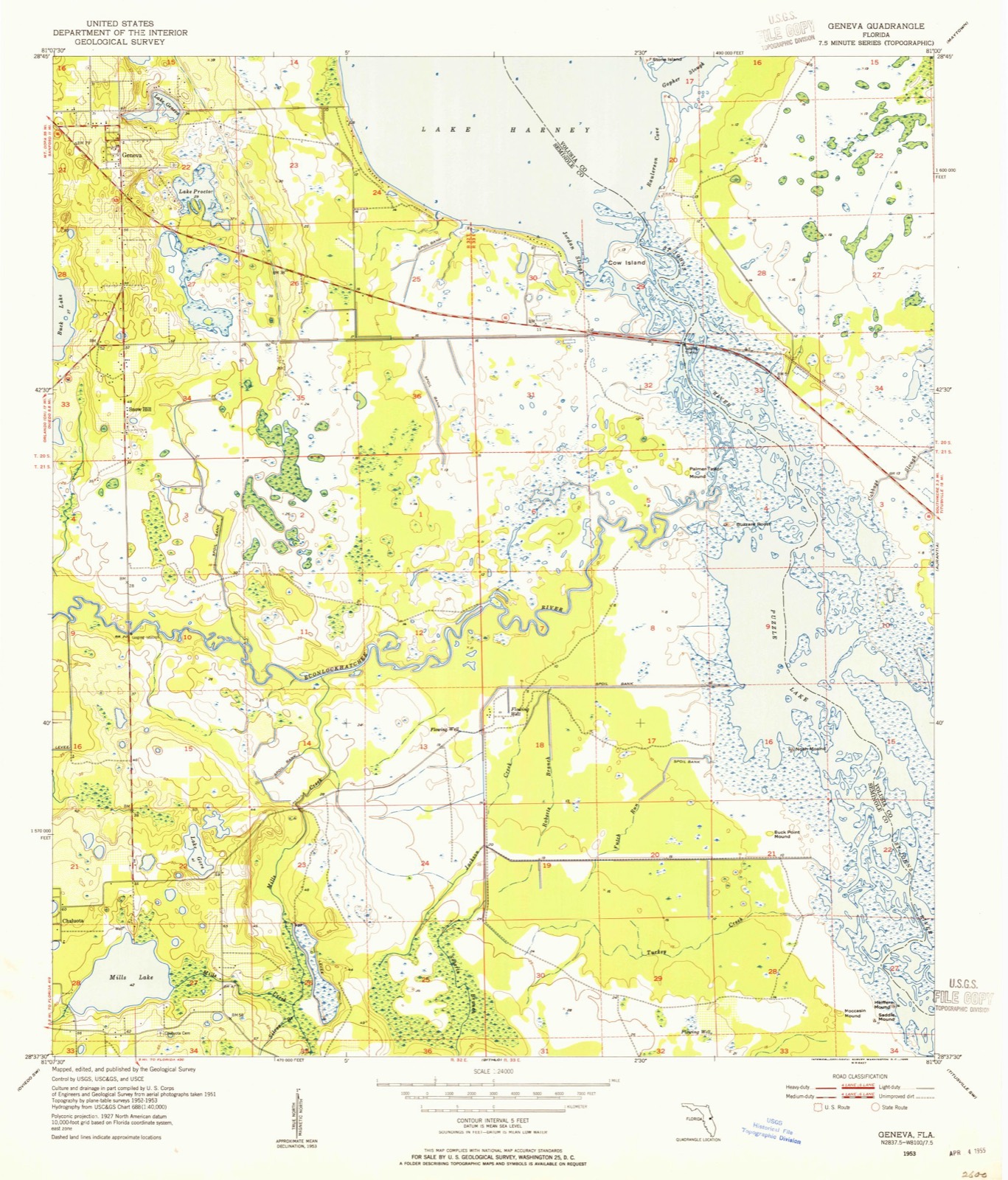 Topographic sheet of Snow Hill, surveyed 1953