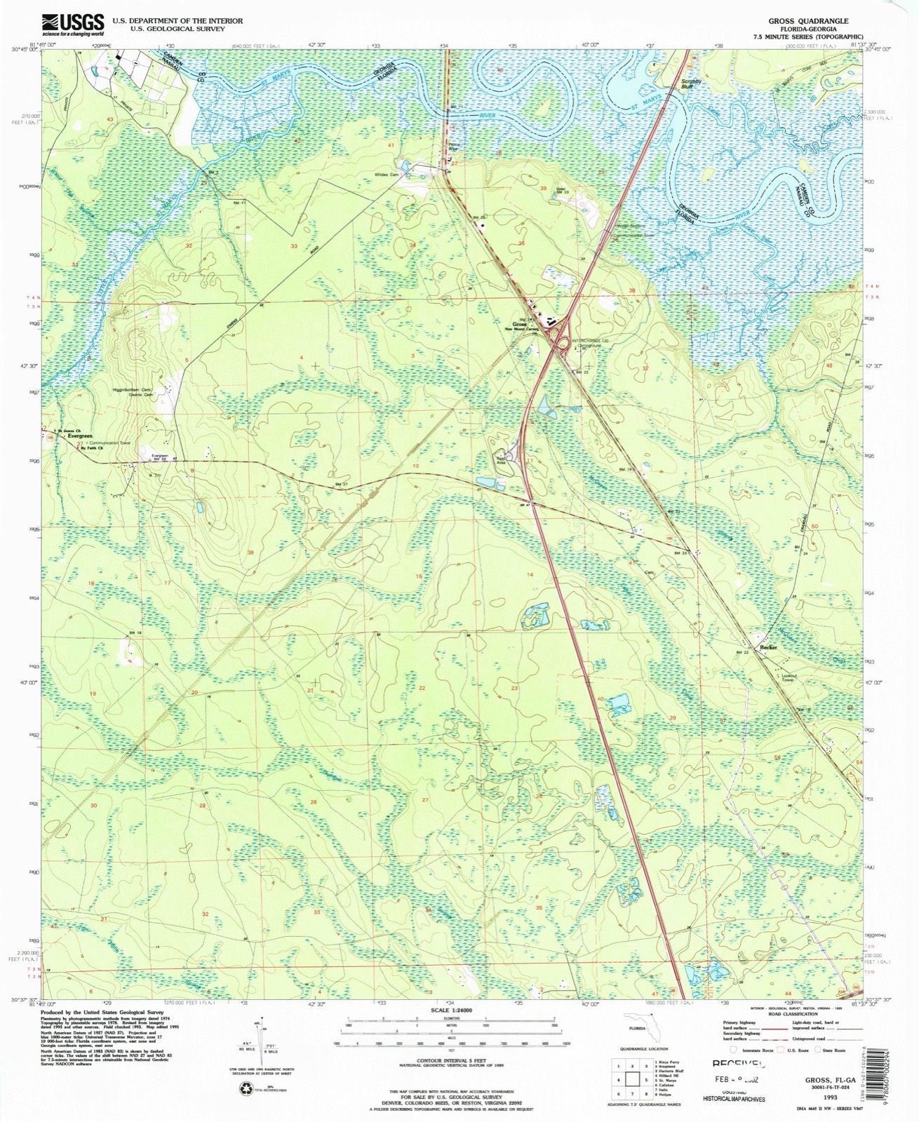 Topographic sheet of Gross, surveyed 1993