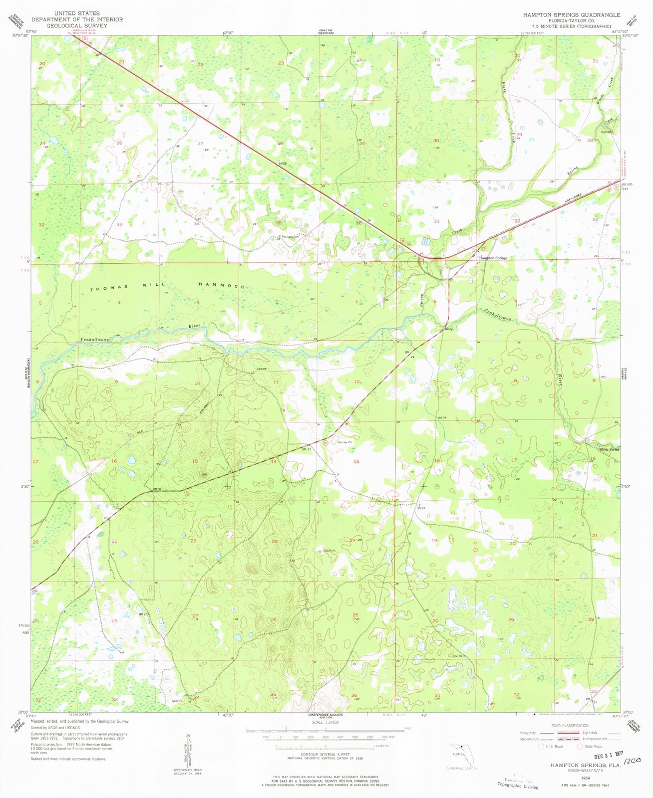 Topographic sheet of Roach, surveyed 1954