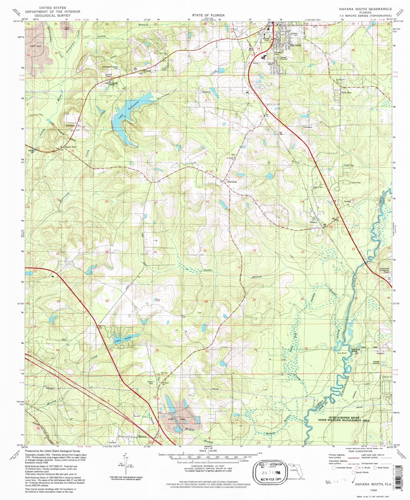 Topographic sheet of Florence, surveyed 1994