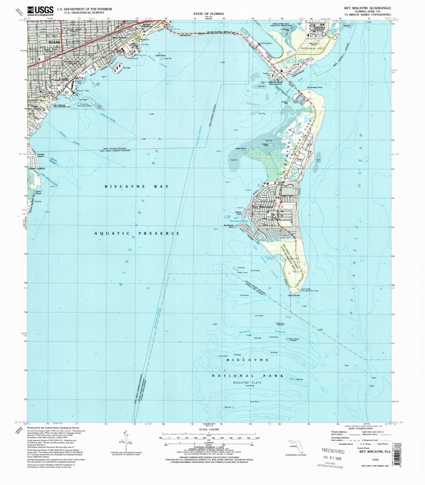 Topographic sheet of Silver Bluff Estates, surveyed 1994