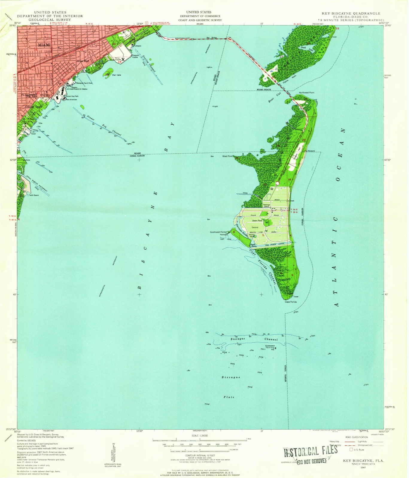 Topographic sheet of Silver Bluff Estates, surveyed 1947