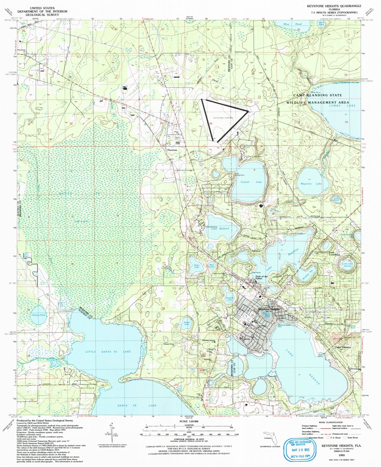 Topographic sheet of Loch Lommond, surveyed 1993