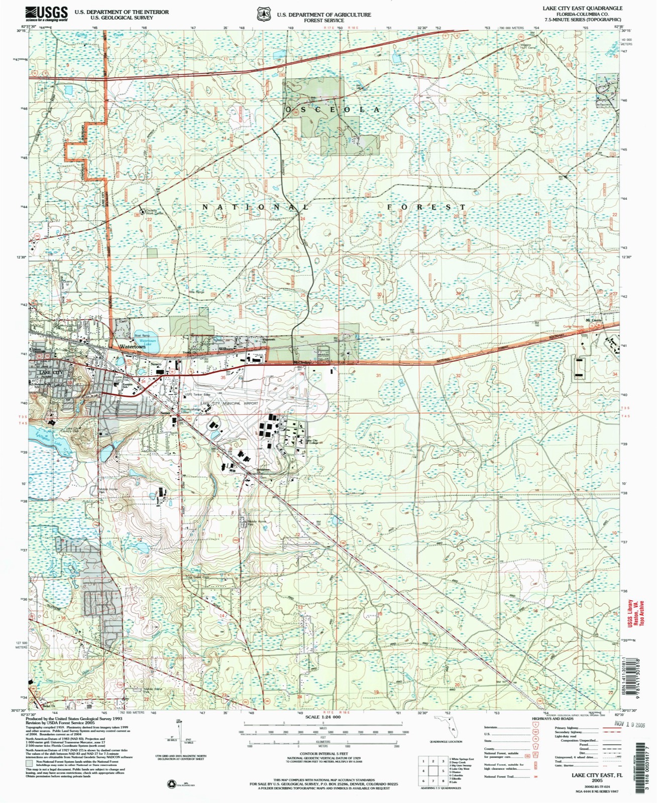 Topographic sheet of Newco, surveyed 2005