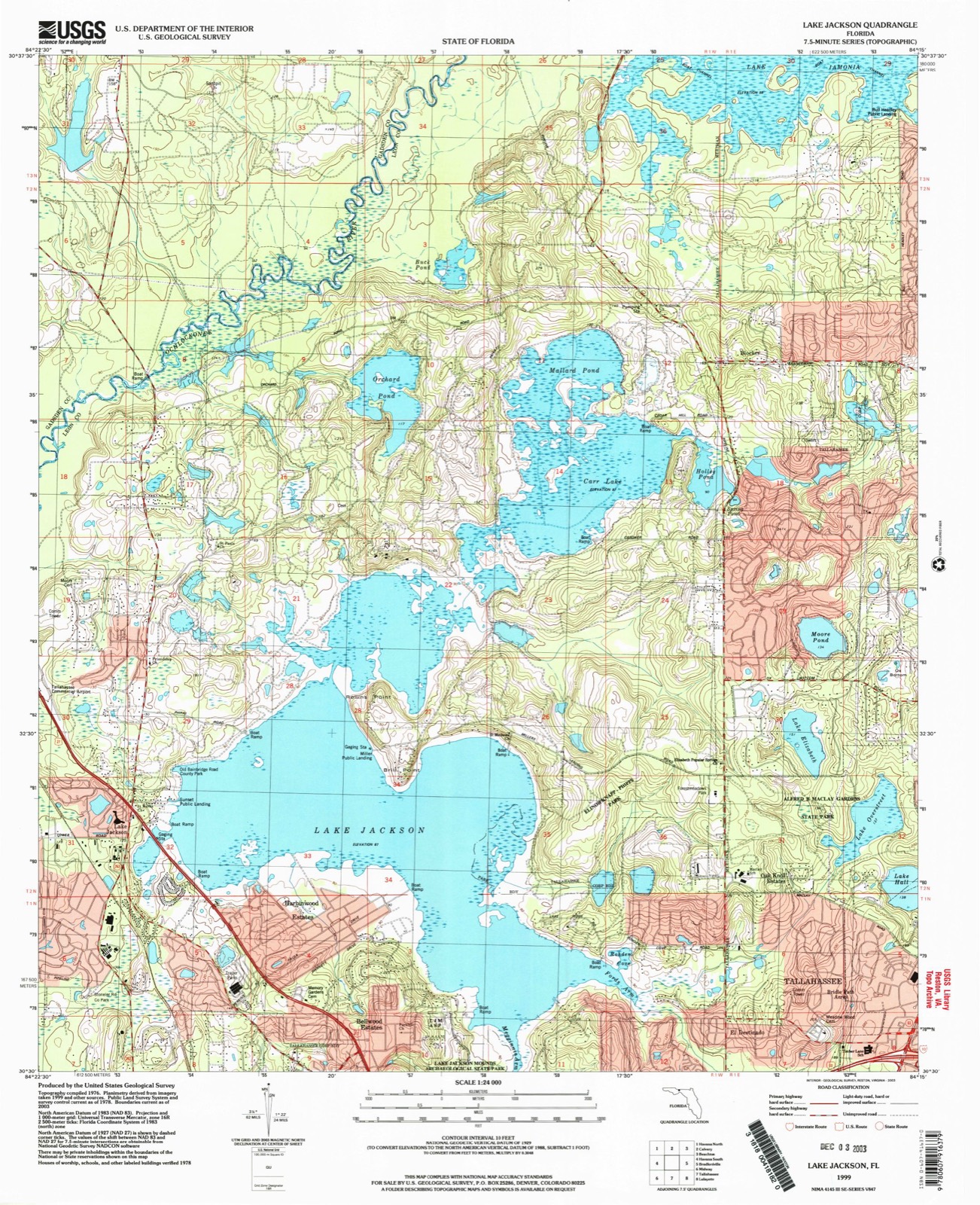 Topographic sheet of Bellwood Estates, surveyed 1999