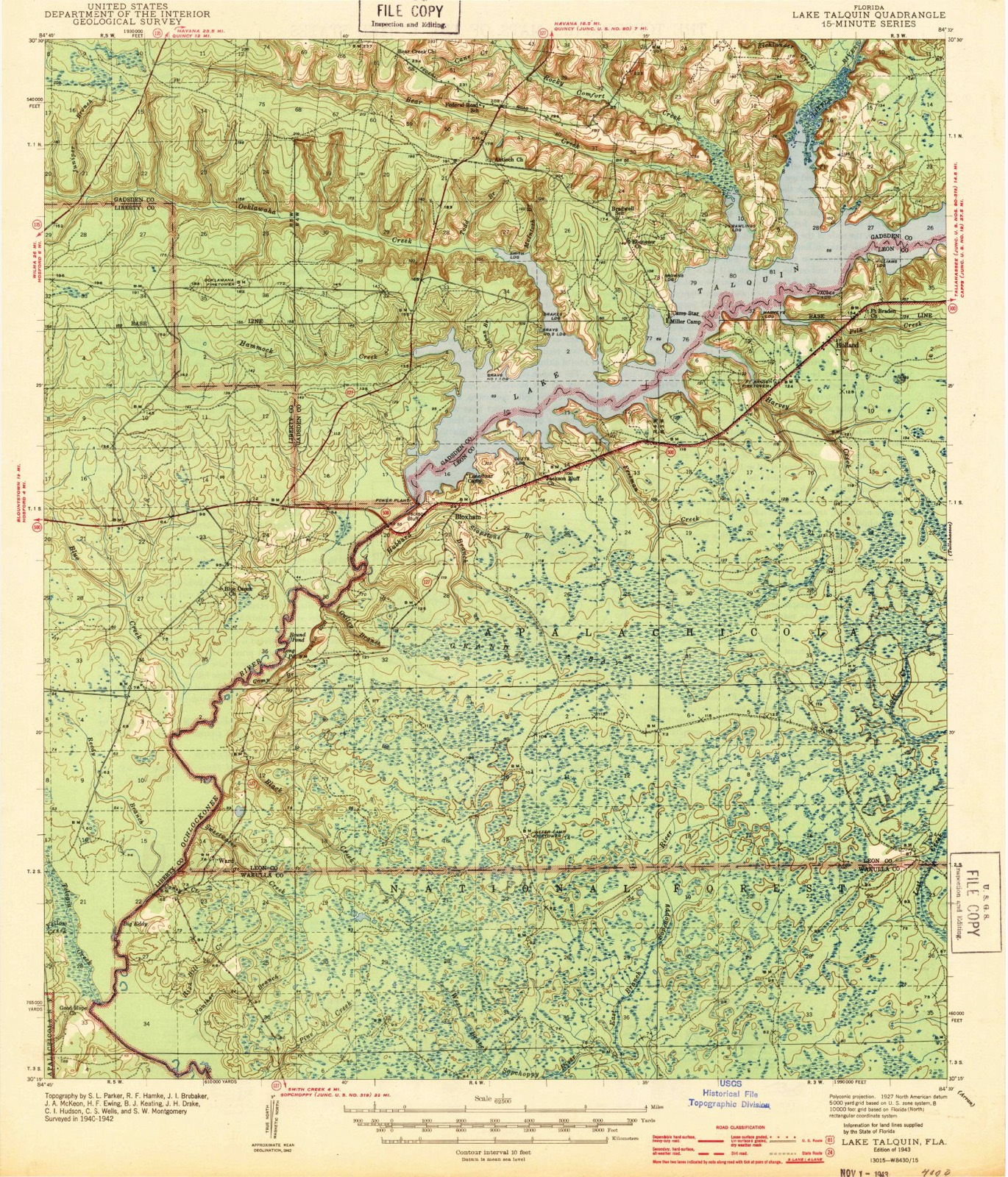 Topographic sheet of Ebenezer, surveyed 1943